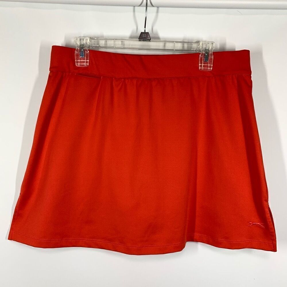 Slazenger Women's Wicking Breathable Pull-On Golf Activewear Skort Orange Large